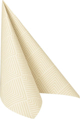 Papstar, 50 servetten "ROYAL Collection" 1/4 vouw 40 Cm X 40 Cm champagne "Elegance", #86497