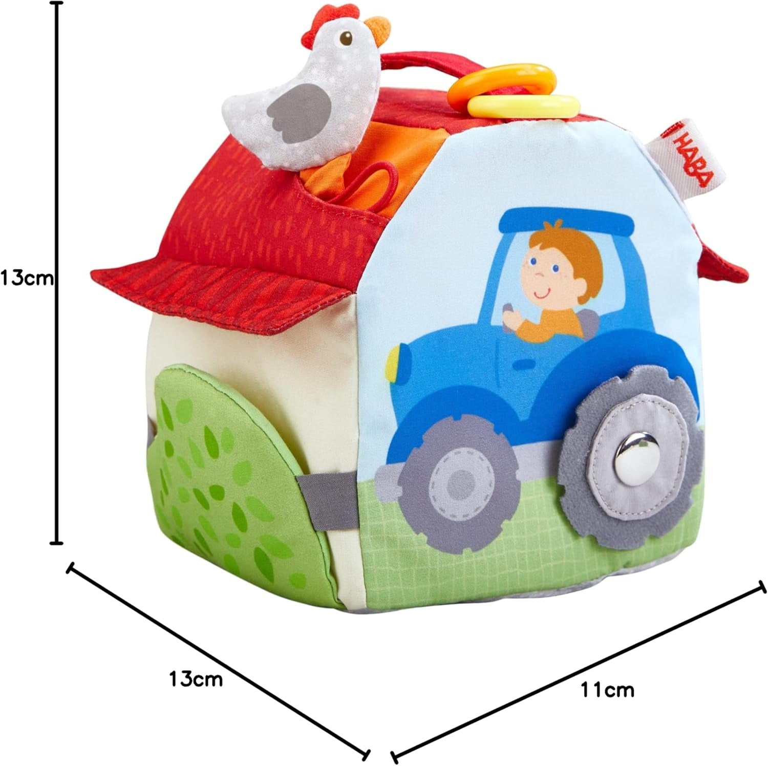HABA 306383 - Speelkubusboerderij, multifunctioneel speelgoed vanaf 6 maanden Babyspeelgoed Naty Shop