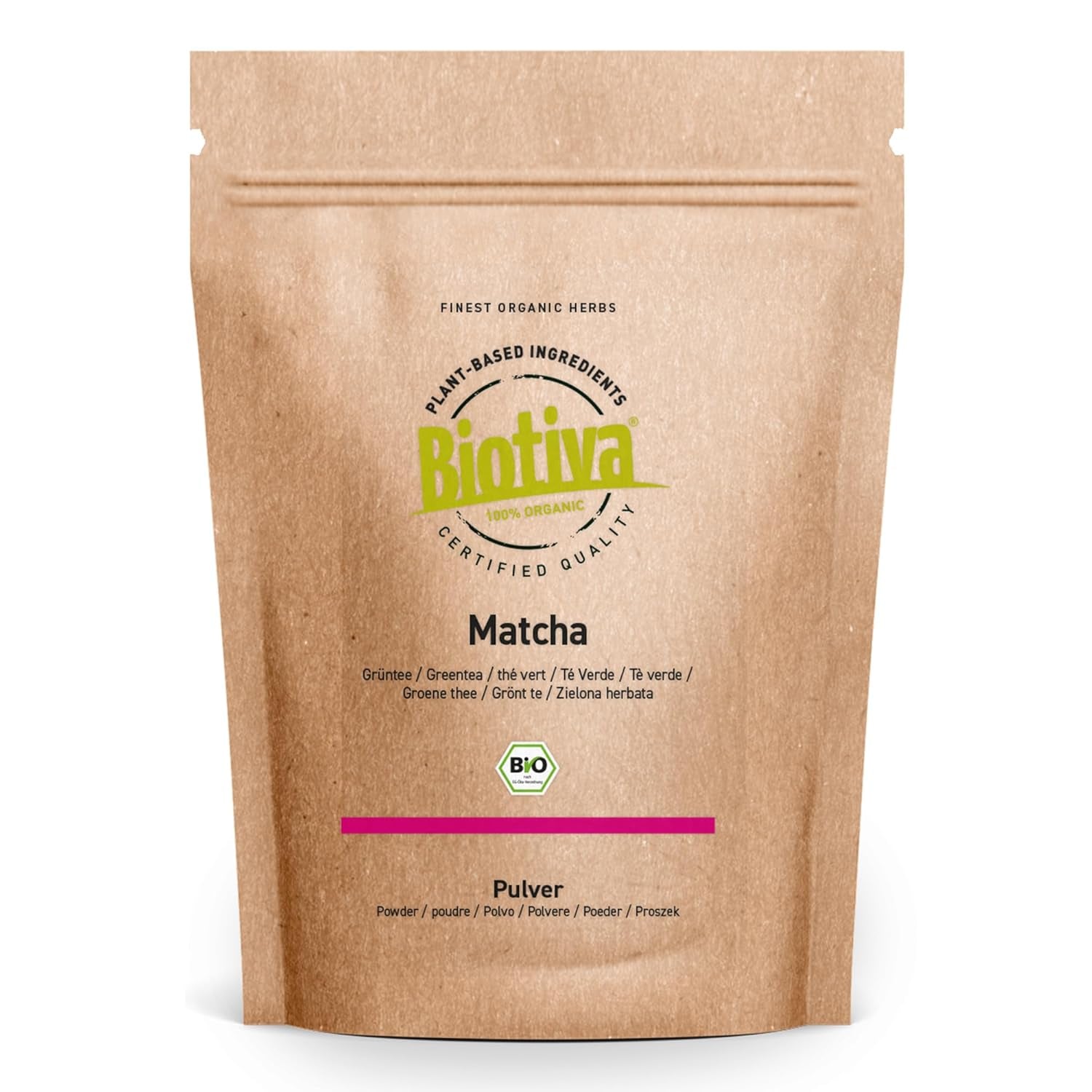 Biologische Matcha-thee 100 g - Origineel Matcha-poeder - Tea Latte Smoothies - Biologische Matcha van de hoogste kwaliteit uit Japan - Gebotteld en gecontroleerd in Duitsland - Biotiva