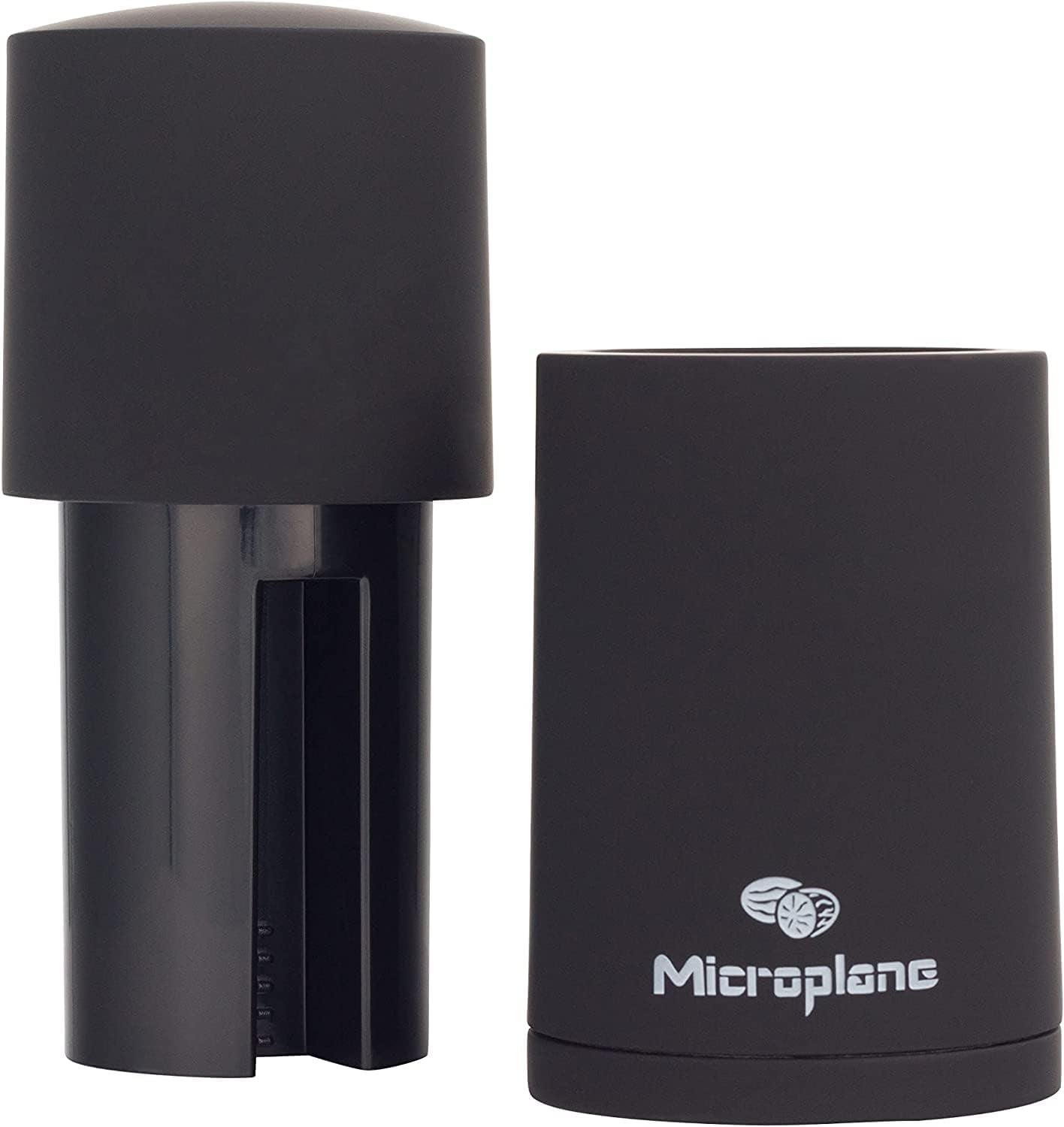Microplane Kruidenmolen Zwart voor Nootmuskaat, Kaneel, Tonkabonen, Lange Peper en Andere Droge Kruiden Malen en Grinders Naty Shop