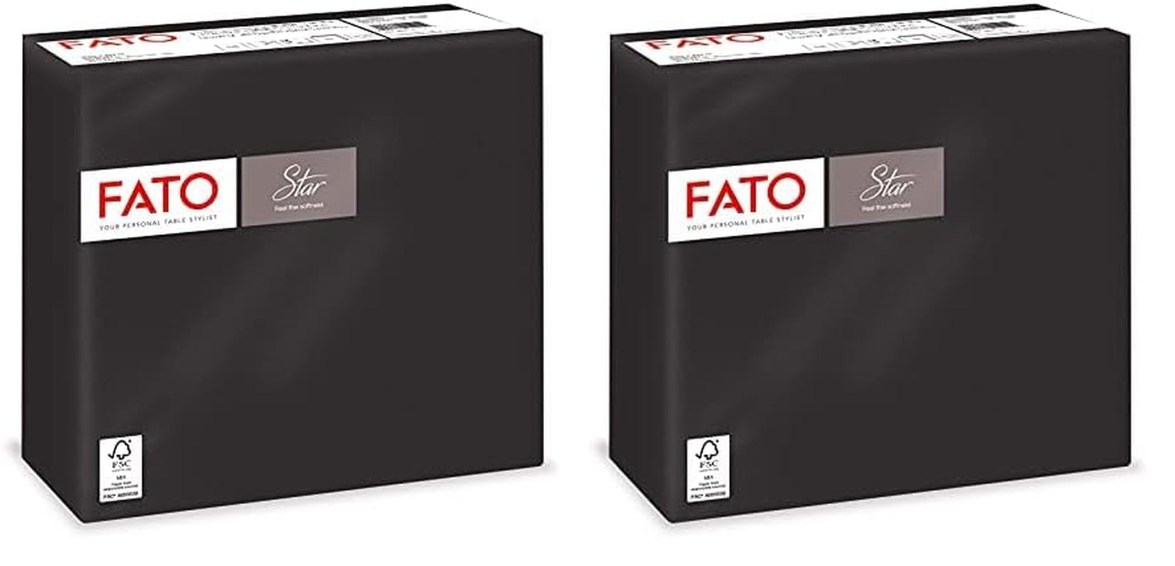- Zachtheid en zachtheid Wegwerp papieren zakdoekjes 40 stuks zakdoekjes Afmeting 38X38 Gevouwen 4 2-laags zwarte kleur 100% puur cellulosepapier Fsc-gecertificeerd (2 stuks)