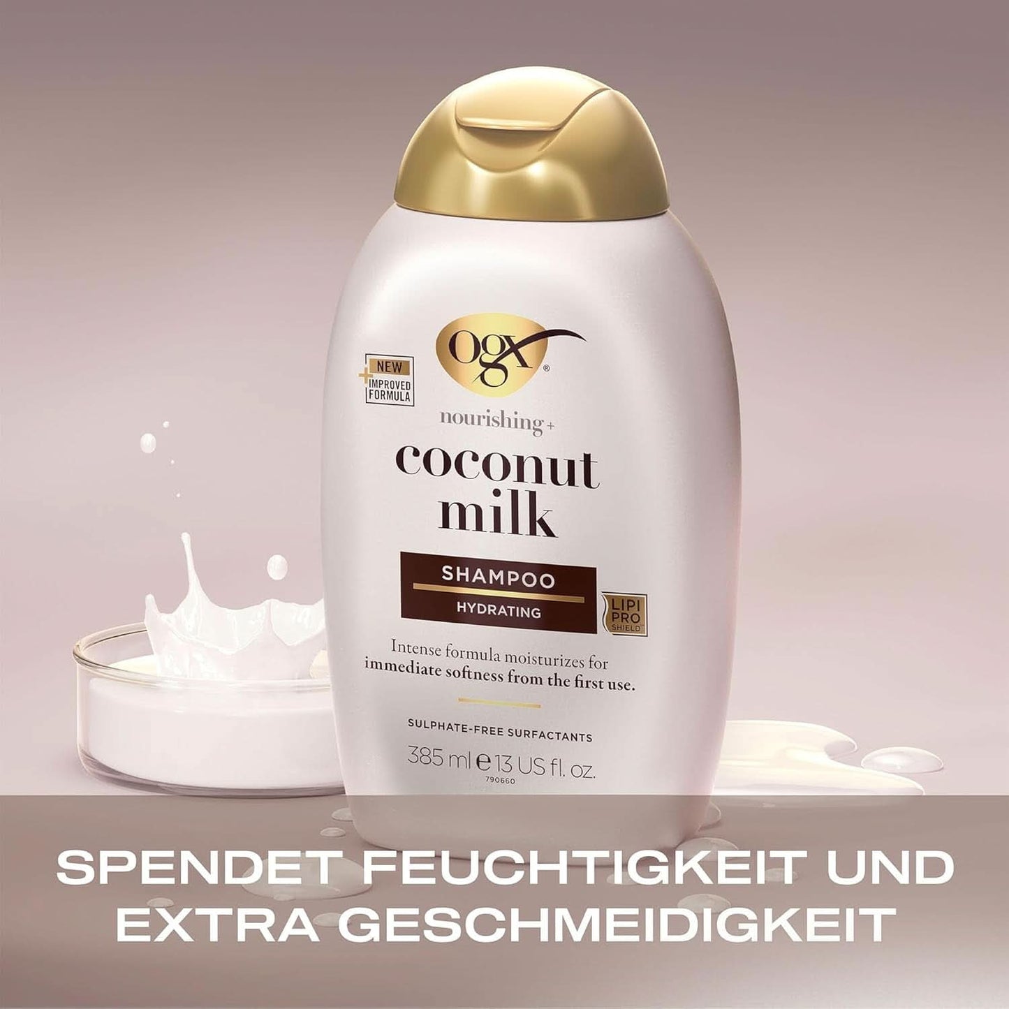 Shampoo met kokosmelk OGX (385 ml), hydraterende werking Douche en bad Naty Shop