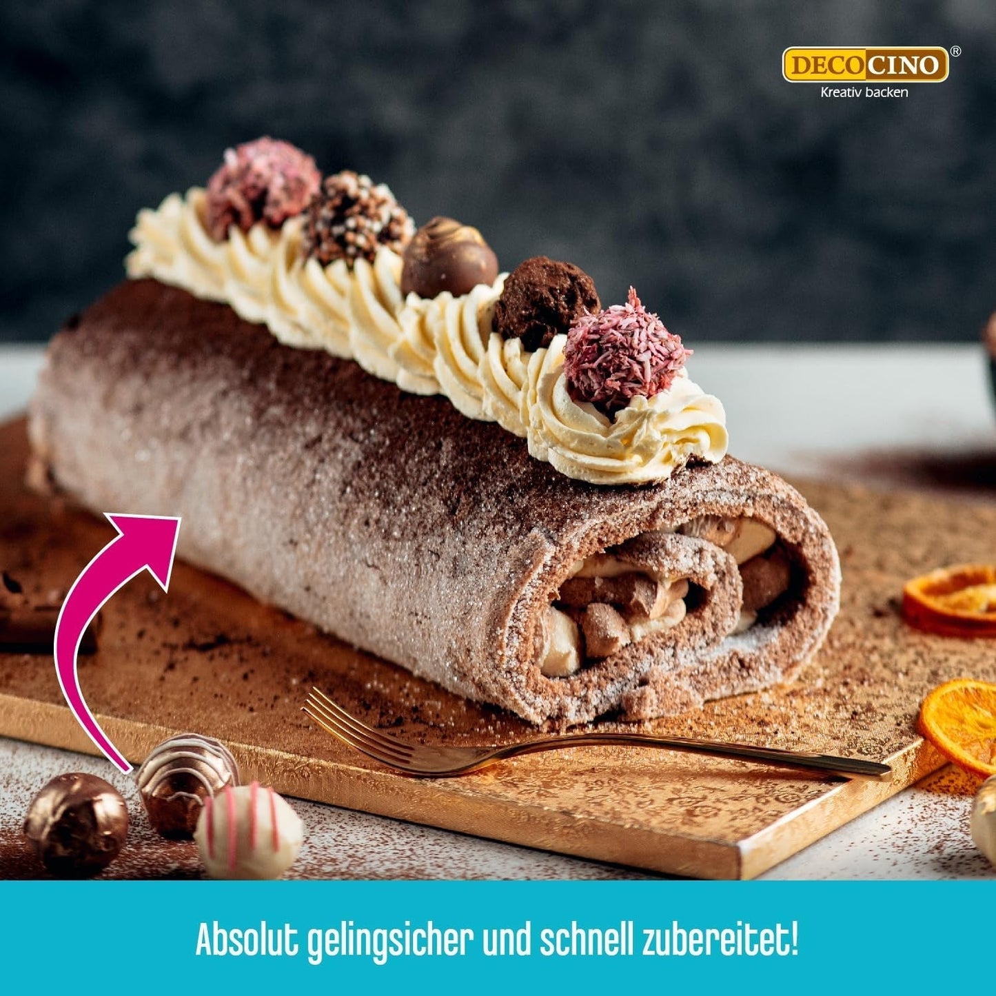 DECOCINO Biscuit Backmischung (250 G) – Einfache Zubereitung – Gelingsicher – Zum Backen Von Luftigen Biskuitböden, Creme-Torten, Biskuitrollen Uvm. Naty Winkel