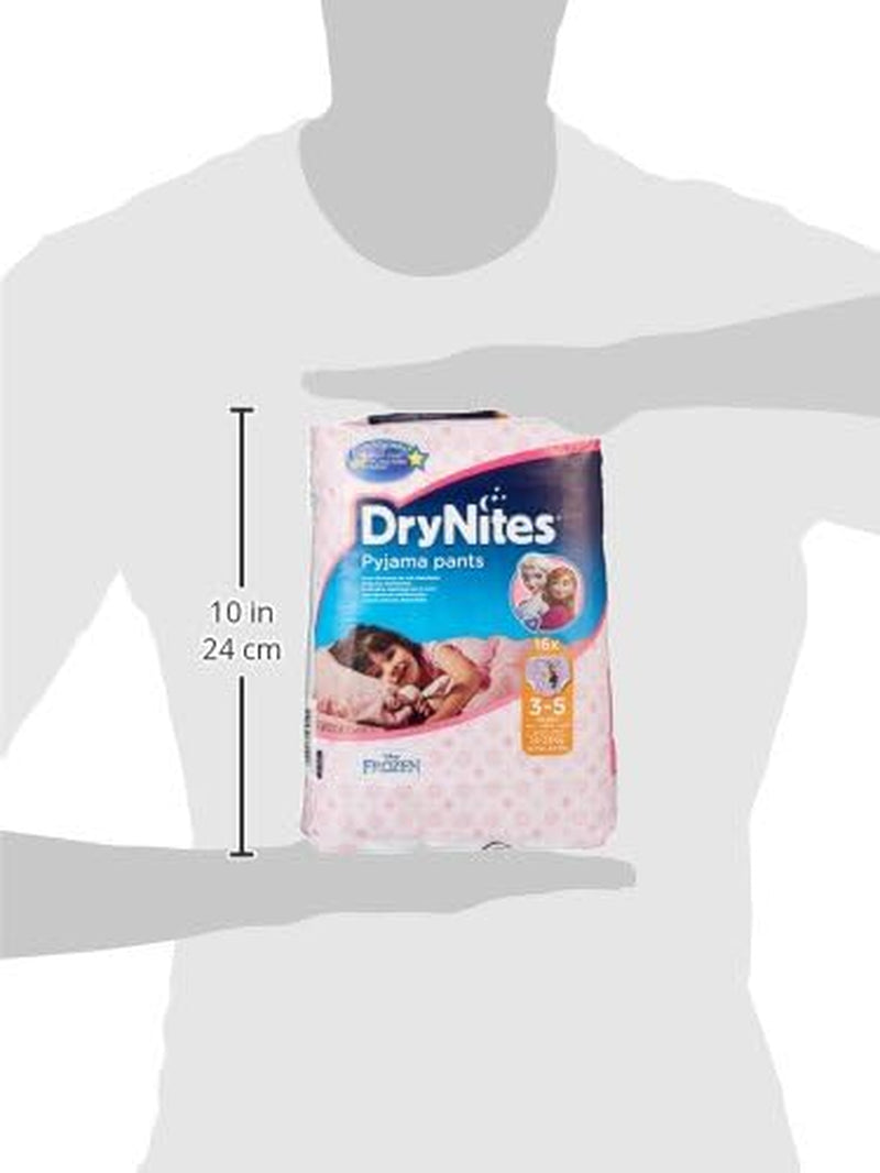 Huggies DryNites Nachtkleding voor meisjes, 3-5 jaar (16-23 kg), 2 x 16 stuks