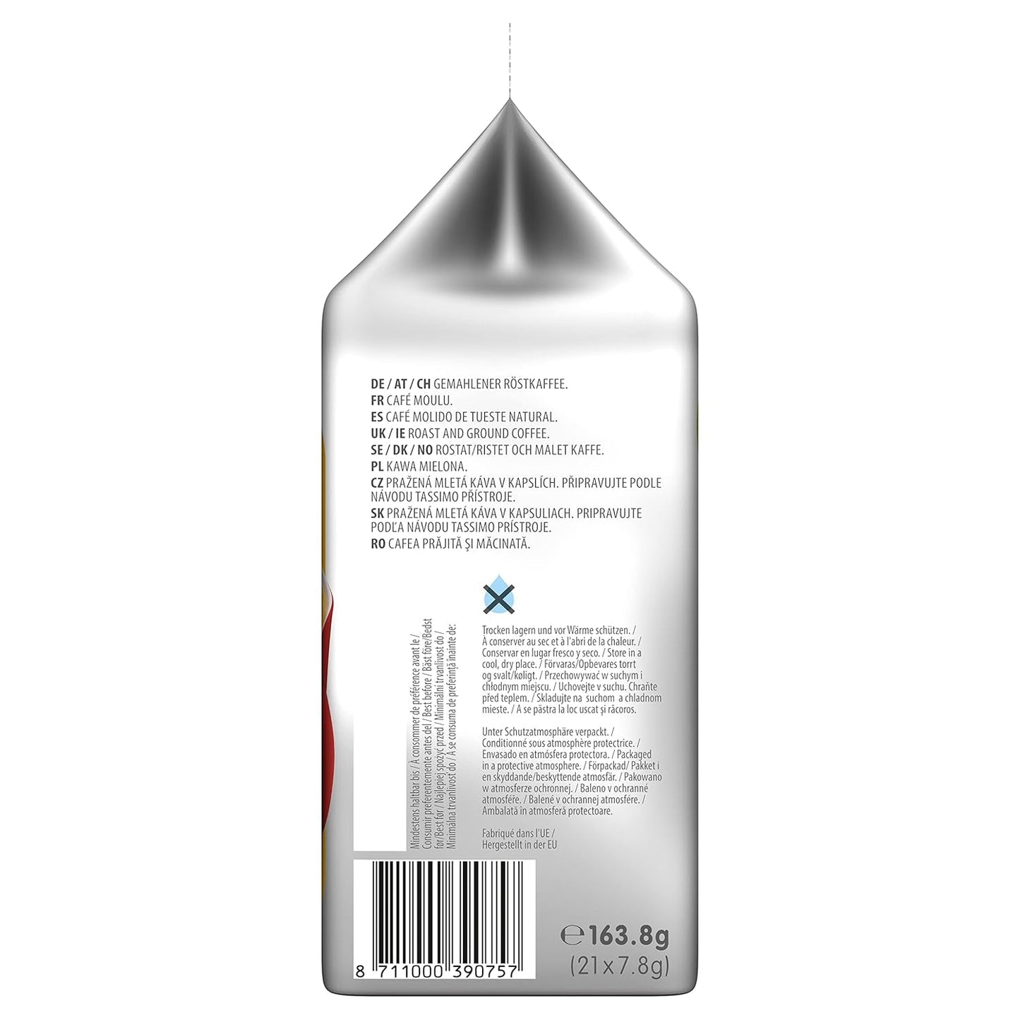Tassimo Kapseln Moring Café XL Strong & Intense, grootverpakking, 5 x 21 pads, 105 Kaffeekapseln