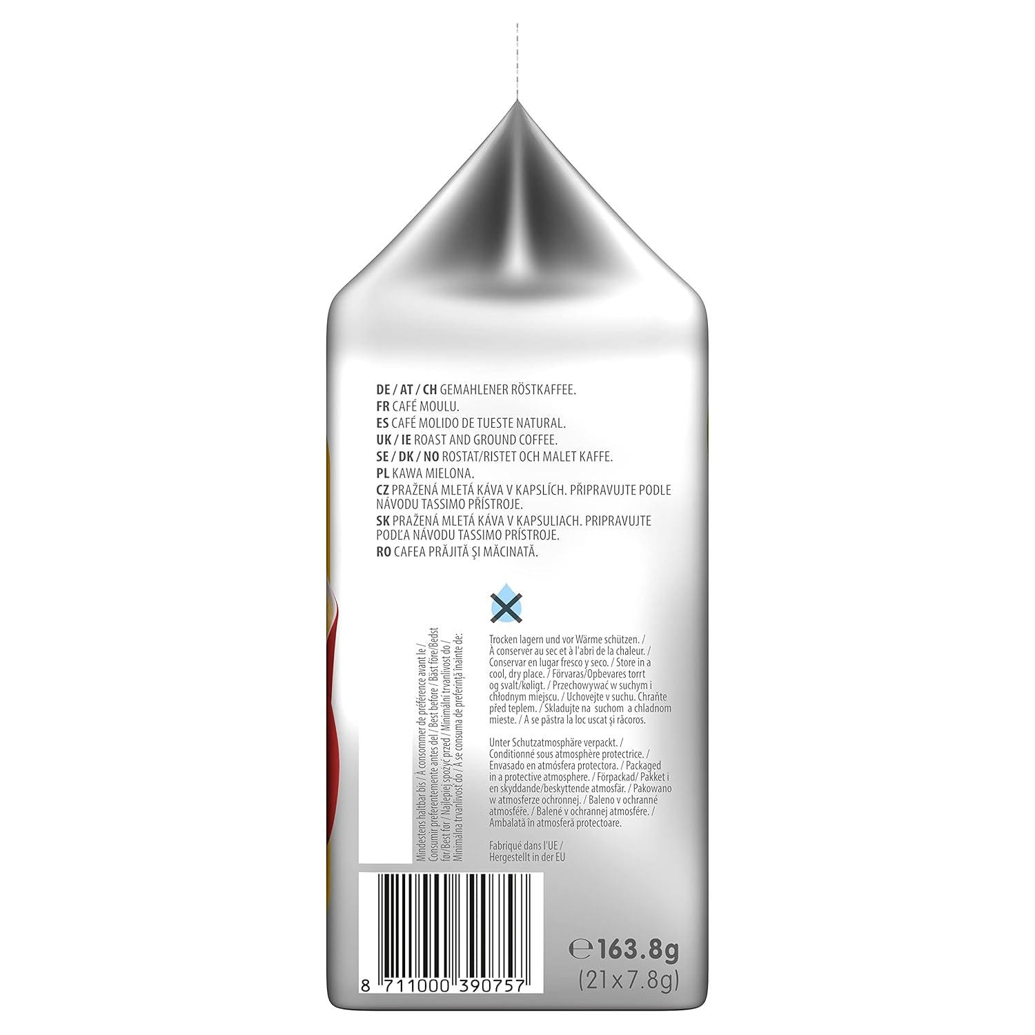 Tassimo Kapseln Moring Café XL Strong & Intense, grootverpakking, 5 x 21 pads, 105 Kaffeekapseln