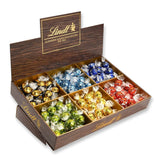 Lindor Chocolade Toppresentatie | 1718 g en chocoladerepen met marsepein | 25 repen x 50 g in toonbankdisplay | 1250 gram | Pure marsepein omhuld met pure chocolade | Chocoladerepen