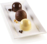 Silikomart, vorm voor Tartufo-siliconencakes, 8 enkele poorten, Ø 62 H 52 mm Keuken Naty Shop Puff