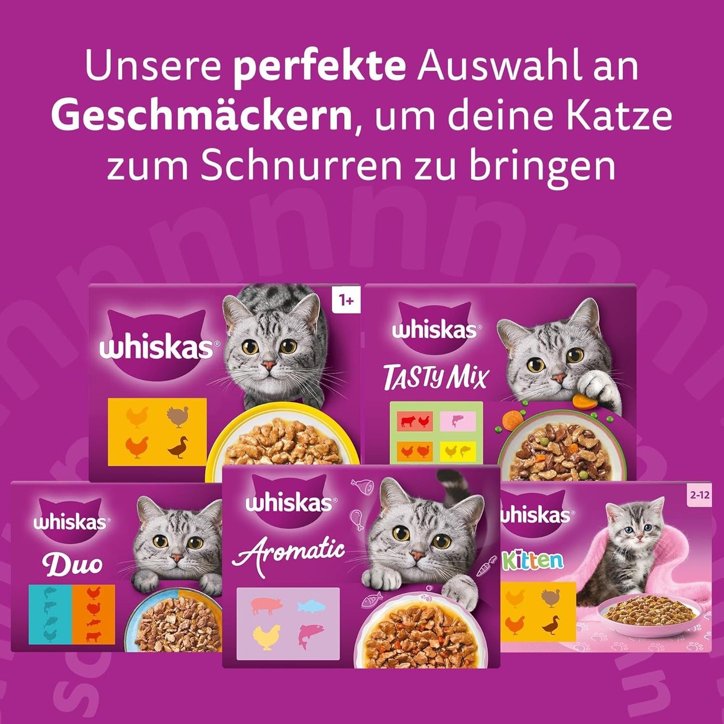 WHISKAS Natvoer voor katten in gelei 120 x 85g Selectie van gevogelte