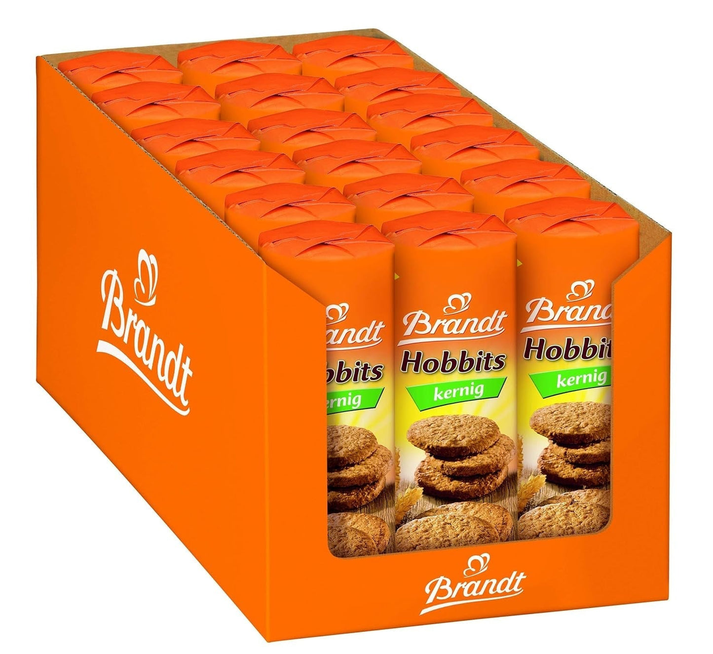 Bahlsen Hobbits Crunchy - Pak van 18 - Opbergdoos - Vezelrijke havermout volkoren koekjes (18 x 250 g)