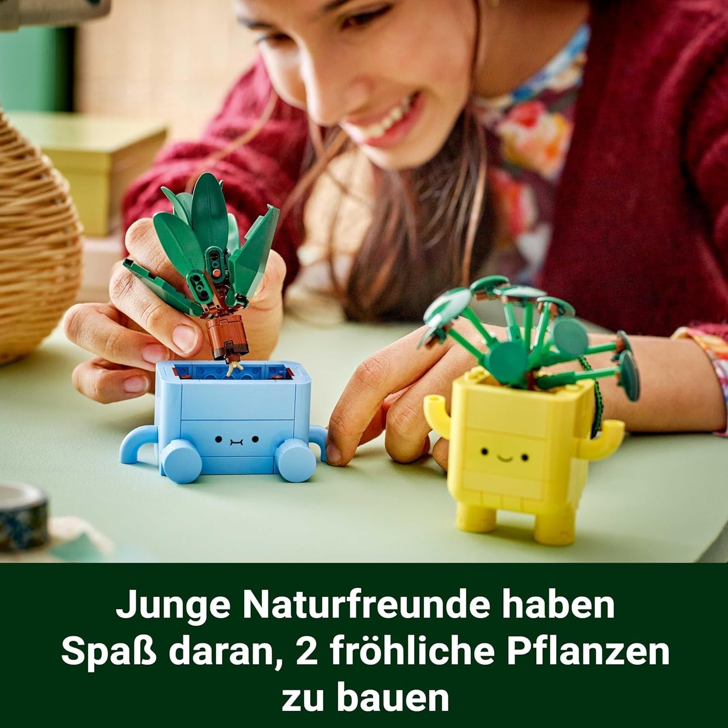 LEGO Botanicals Happy Plants - DIY-set voor kinderen met 2 kunstbloemen en 2 kleurrijke bloempotten met cartoongezichten - Cadeau-idee voor meisjes vanaf 9 jaar - 10349 Besuche bouwsets in LEGO-Store