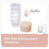 Moedermelkcontainers NIP First Moments 150 ml, 4 stuks: stapelbaar en lekvrij Accessoires Voeding en Borstvoeding Bebe Naty Shop