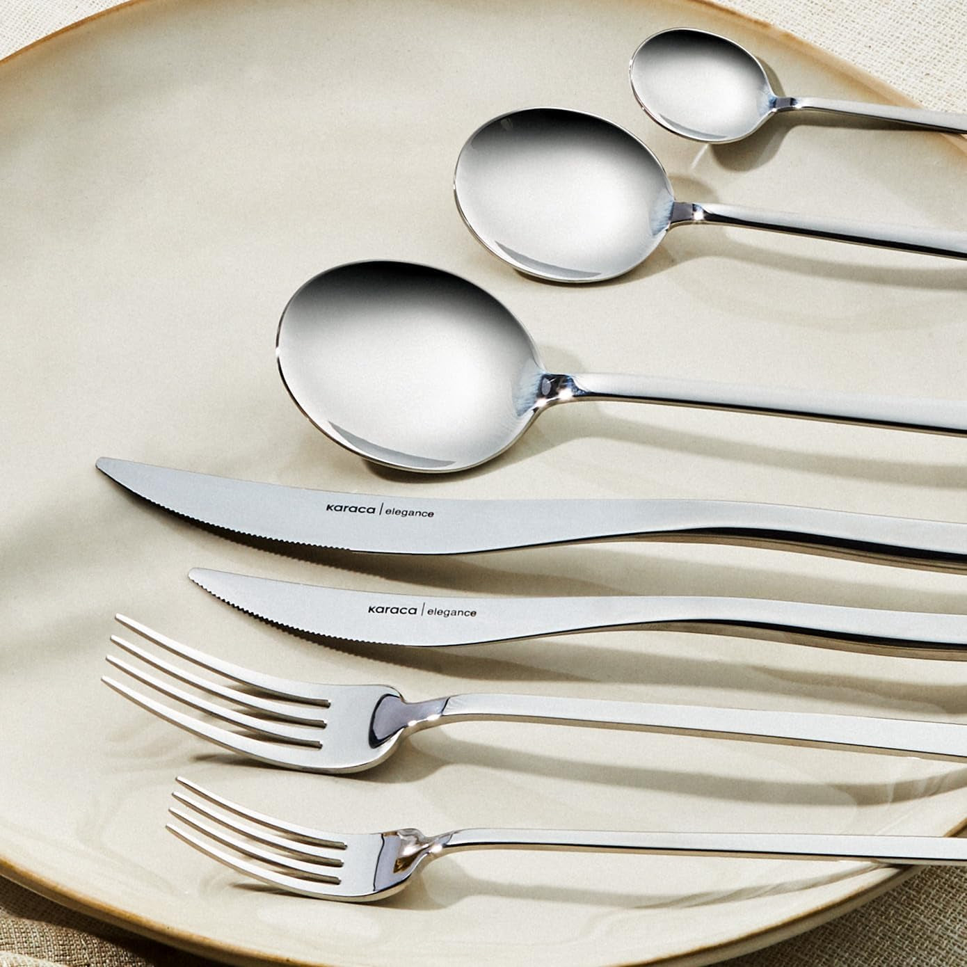 Karaca Amour, set van 84 bestek voor 12 personen Kitchen Naty Shop