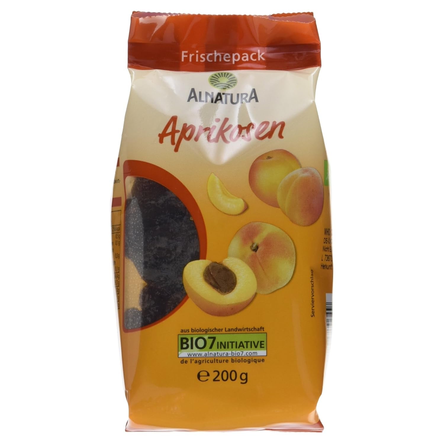 Gedroogde biologische abrikozen, pitloos, 200g Gedehydrateerde producten Naty Shop Standaardtitel