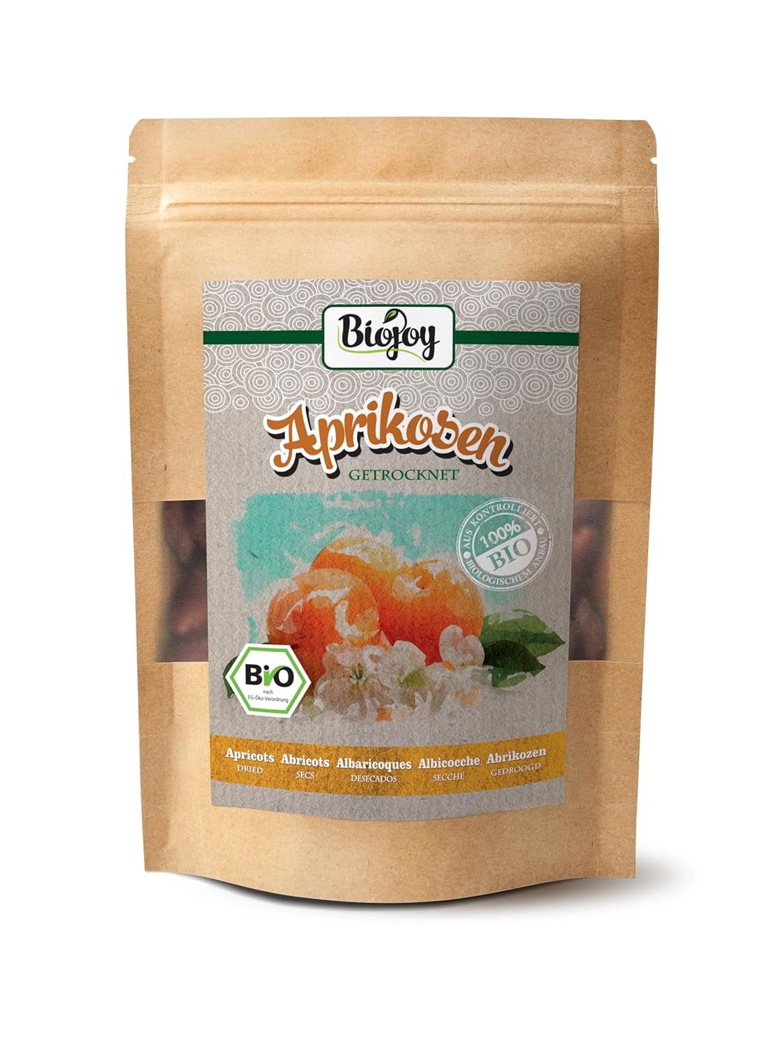 Biojoy gedroogde abrikozen (500 g), ongezwaveld Gedroogde producten Mijn winkel 500 G