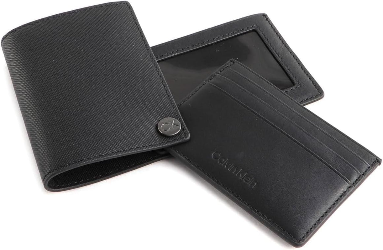 Calvin Klein CK CLEAN PQ COVERED CARDHOLDER Portemonnee voor heren, zwart (Ck Black), OS Wallet Heren Naty Shop