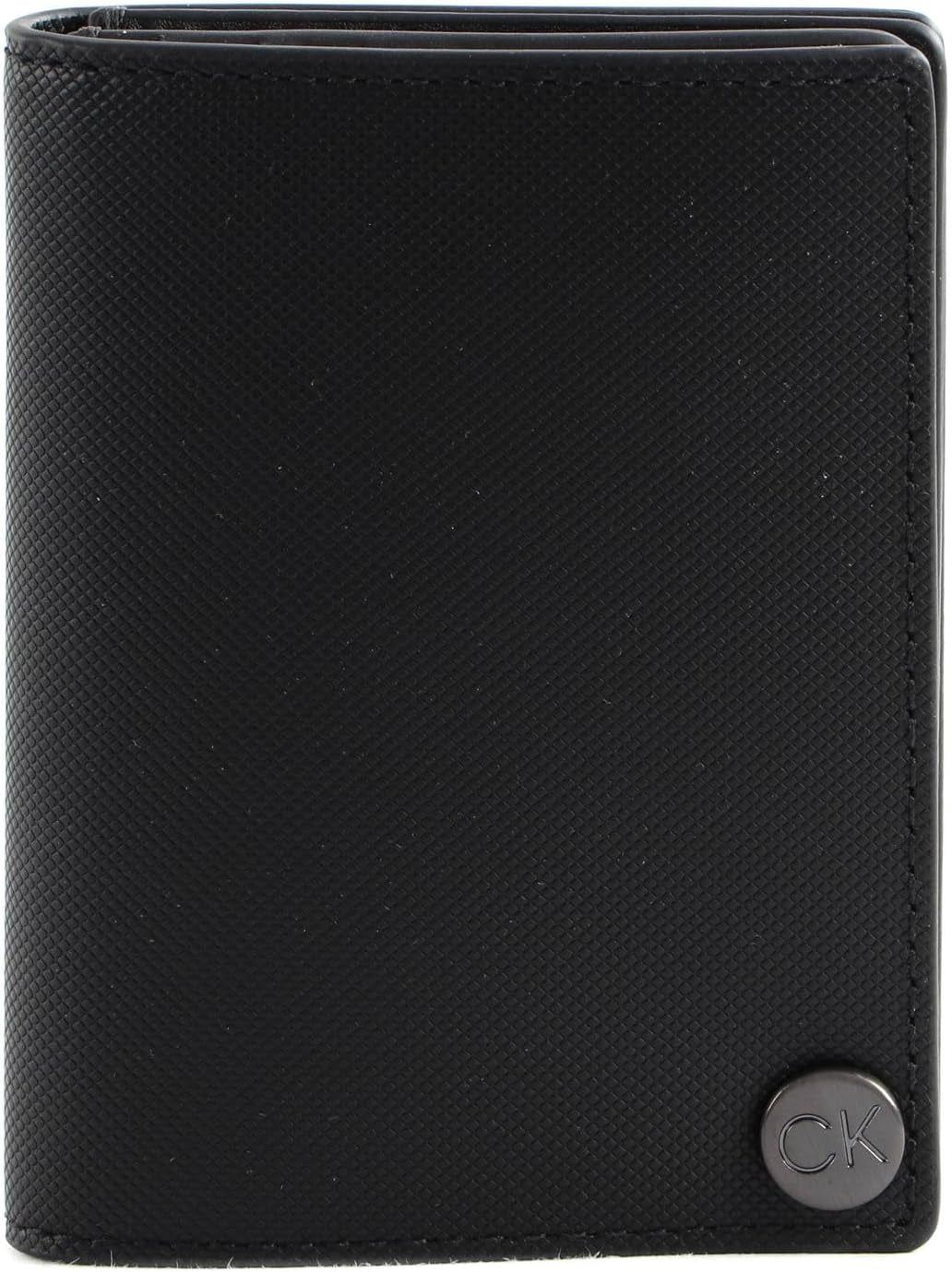 Calvin Klein CK CLEAN PQ COVERED CARDHOLDER Portemonnee voor heren, zwart (Ck Black), OS Wallet Heren Naty Shop