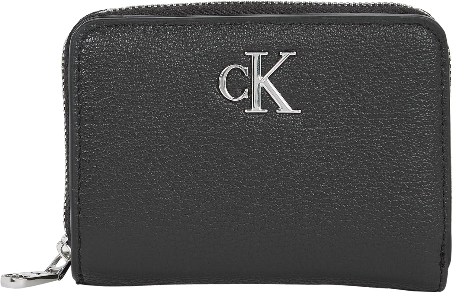 Calvin Klein Damesportemonnee Minimal Monogram Rits Rond Klein, Zwart (Zwart), One Size Portemonnee Dames Naty Shop Standaardtitel