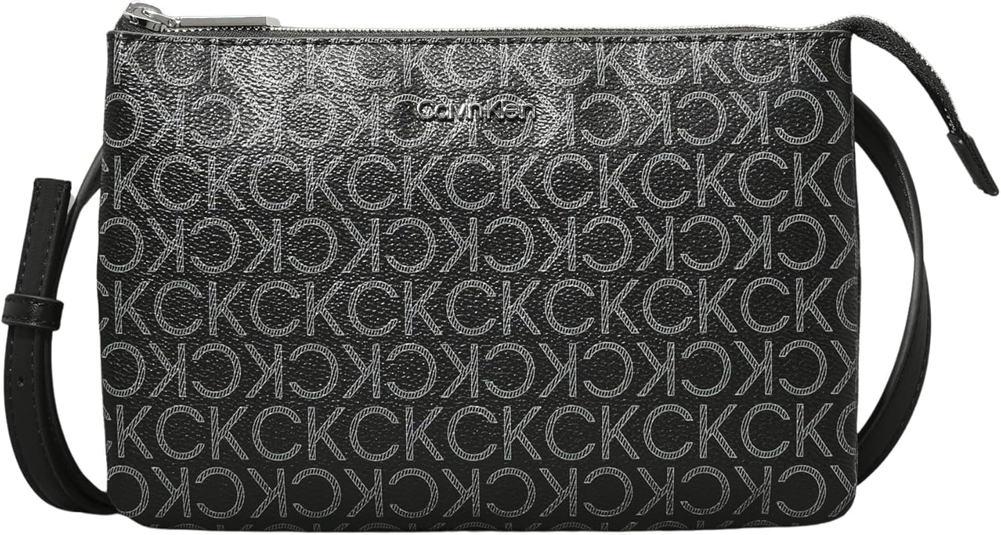 Calvin Klein Dames Ck Must Klein Schoudertas, Zwart (Zwart Mono), Levensgrote Tassen Dames Naty Shop Standaardtitel