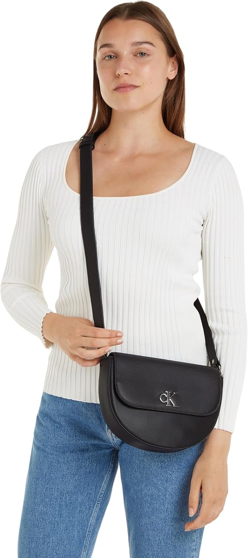 Calvin Klein Jeans Schoudertas Minimaal Monogram Zadeltas Klein Tassen Dames Naty Shop