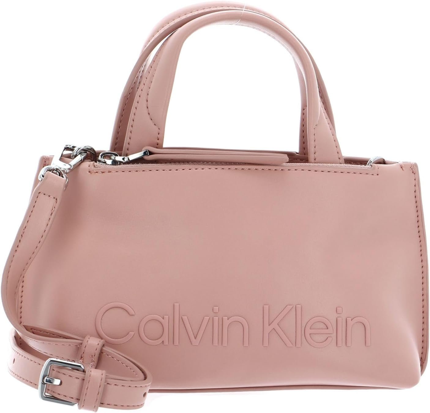 Calvin Klein Dames Ck Set Mini Tote K60k610167 Tote Bag Damestassen Naty Shop Bruin (Café Au Lait)