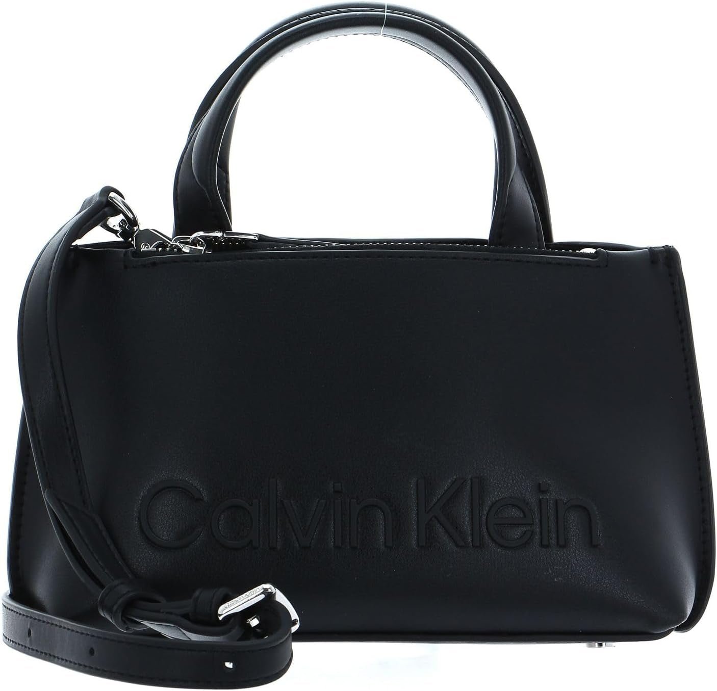 Calvin Klein Dames Ck Set Mini Tote K60k610167 Tote Bag Damestassen Naty Shop Zwart (Ck Zwart)
