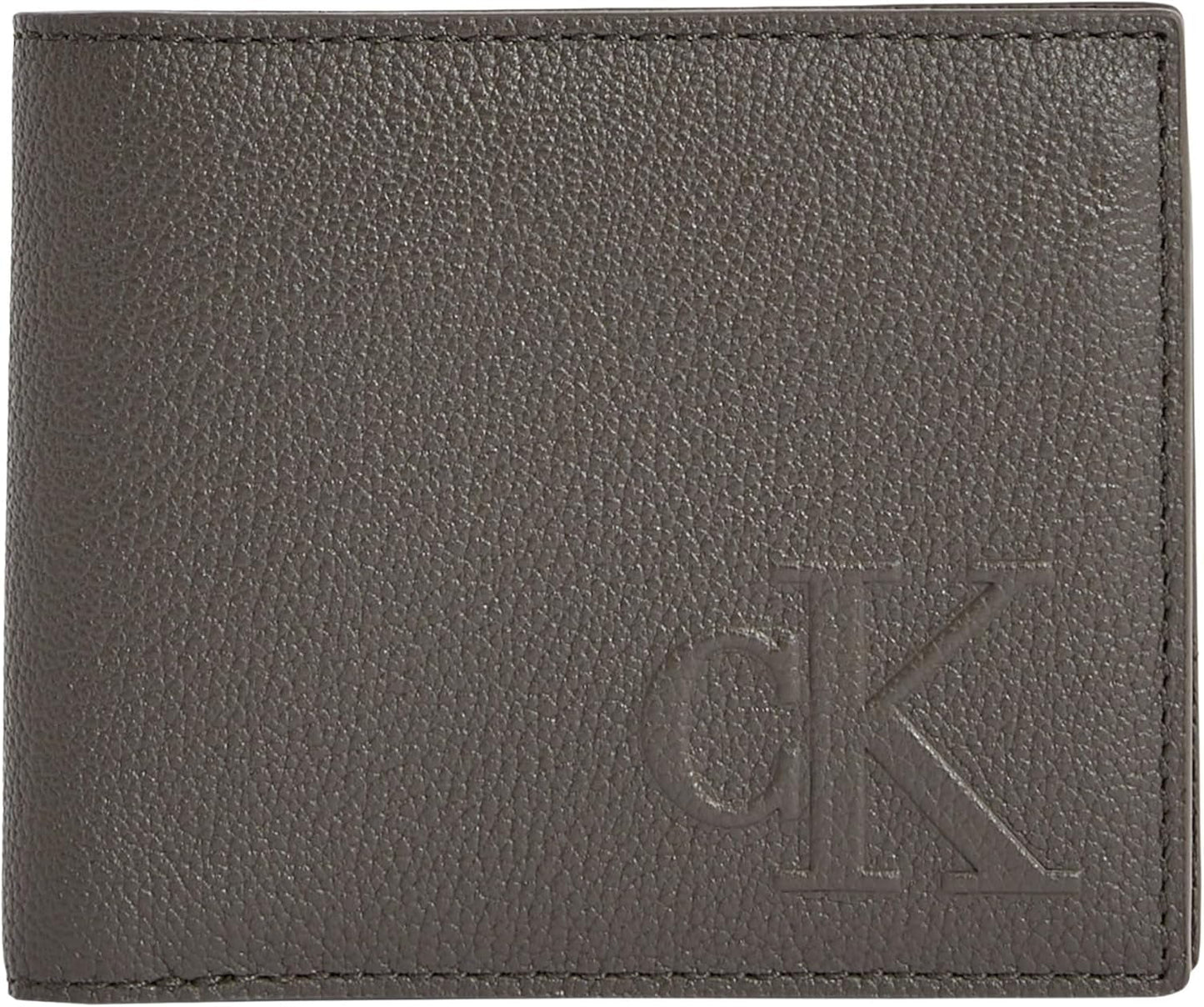 Calvin Klein Heren Sculpted Impression Billfod Cc Lv04g1022g Reisaccessoires Bi-Fold Portemonnee Herenportemonnee Naty Shop Grijs (Beluga) Os
