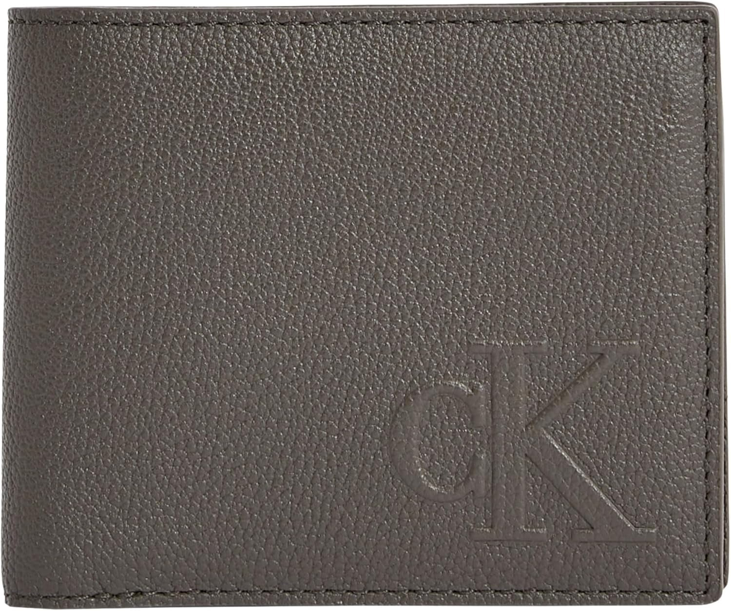 Calvin Klein Heren Sculpted Impression Billfod Cc Lv04g1022g Reisaccessoires Bi-Fold Portemonnee Herenportemonnee Naty Shop Grijs (Beluga) Os