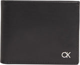 Calvin Klein METAL CK BIFOLD 6CC W/BILL herenportemonnee, zwart (Ck zwart), OS herenportemonnee Naty Shop standaardtitel