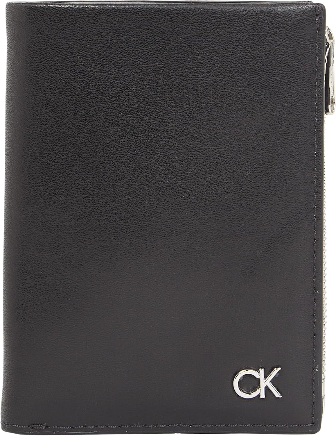 Calvin Klein METAL CK TRIFOLD 6CC W/DETACH C herenportemonnee, zwart (Ck Black), OS herenportemonnee Naty Shop standaardtitel
