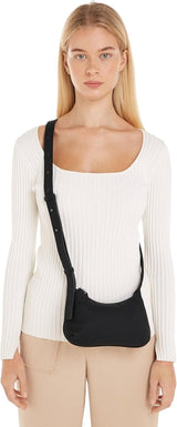 Calvin Klein Crossbody Klein schoudertas met rits, zwart (Ck Black), natuurlijke maat damestassen Naty Shop