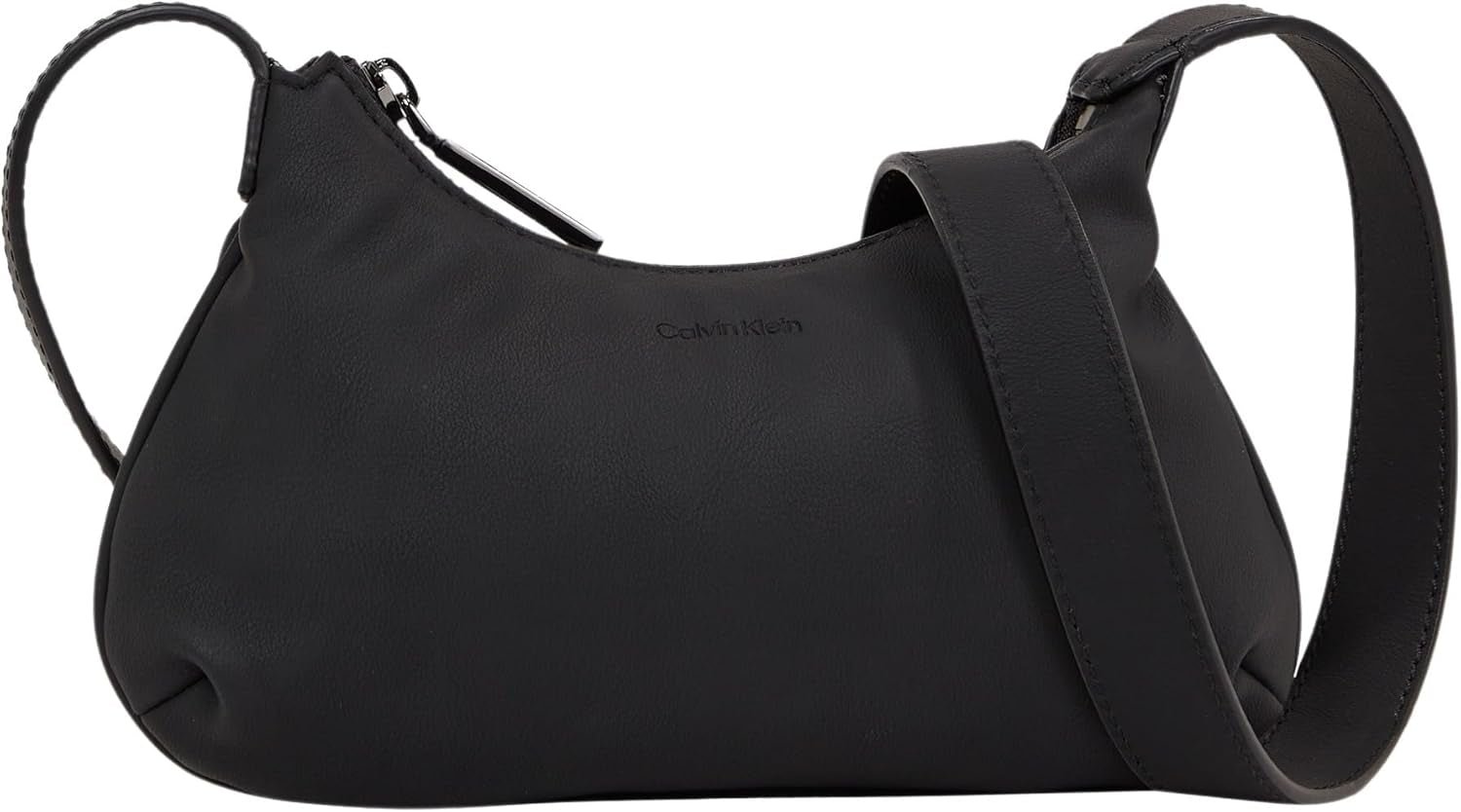 Calvin Klein Crossbody Klein Schoudertas met Rits, Zwart (Ck Zwart), Levensgrote Tassen Dames Naty Shop Standaardtitel