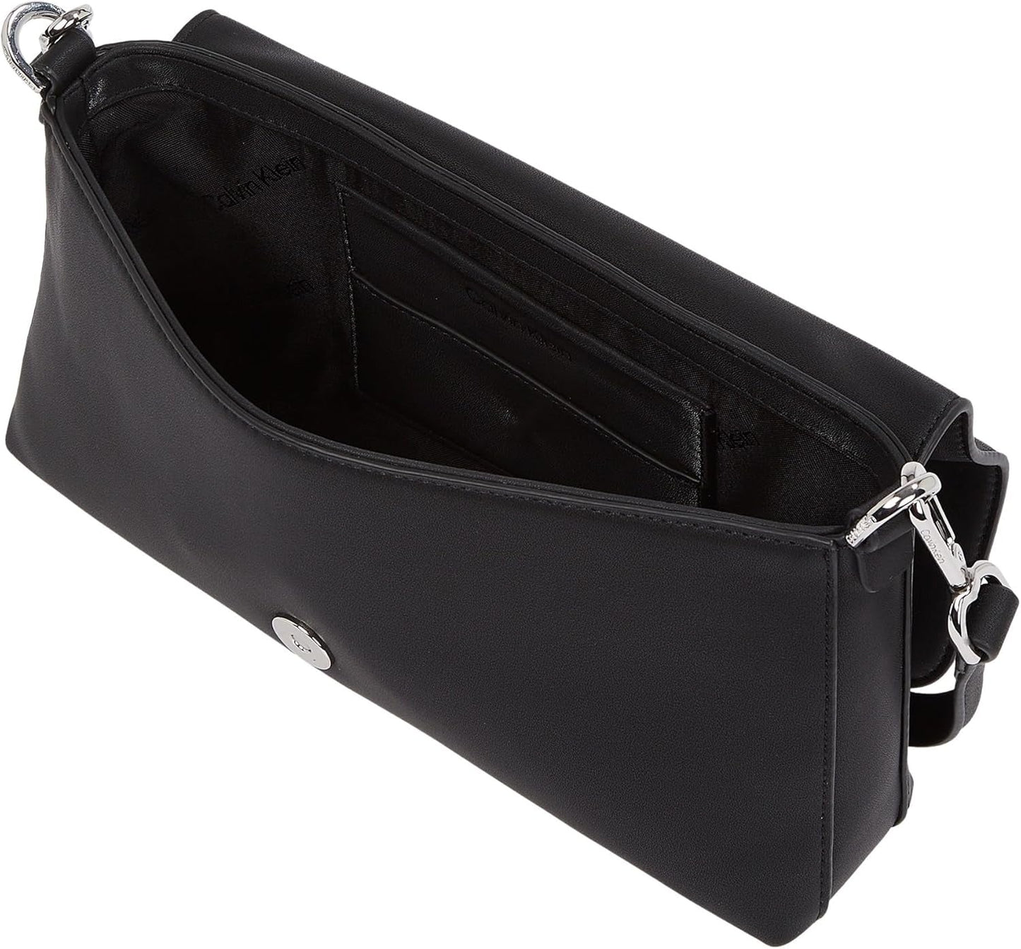 Calvin Klein schoudertas voor dames, must-converteerbaar, afneembare riem, zwart (Ck Black), één maat Genti Femei Naty Shop