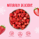 Gevriesdroogde hele aardbeien 100g - Gevriesdroogd fruit - Gevriesdroogd gedroogd fruit - Gedroogde aardbeien - Ideaal voor het bakken, decoreren van taarten, snacks, muesli en desserts Gedroogde producten Naty Shop