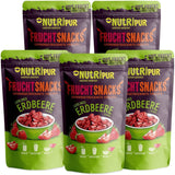 Gevriesdroogde Aardbeien 300g: Ongezoete Gedroogde Aardbeienschijfjes - Gevriesdroogde Aardbeien met Puur Fruit, Vol van Smaak: Gevriesdroogde Bessen - NUTRIPUR Gedroogd Fruit Naty Shop Gedehydrateerde Producten 70G (Pak van 5) Aardbeien