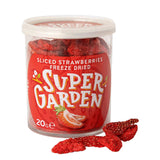 Super Garden Gevriesdroogde Aardbeien | Heerlijk en 100% puur gevriesdroogd fruit | Hele gedroogde aardbeien voor gezonde snacks of bakken | Gevriesdroogde aardbeien 19g Gedroogde producten Naty Shop Aardbeienschijfjes