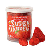 Super Garden Gevriesdroogde Aardbeien | Heerlijk en 100% puur gevriesdroogd fruit | Hele gedroogde aardbeien voor gezonde snacks of bakken | Gevriesdroogde aardbeien 19g Gedroogde producten Naty Shop Hele aardbeien