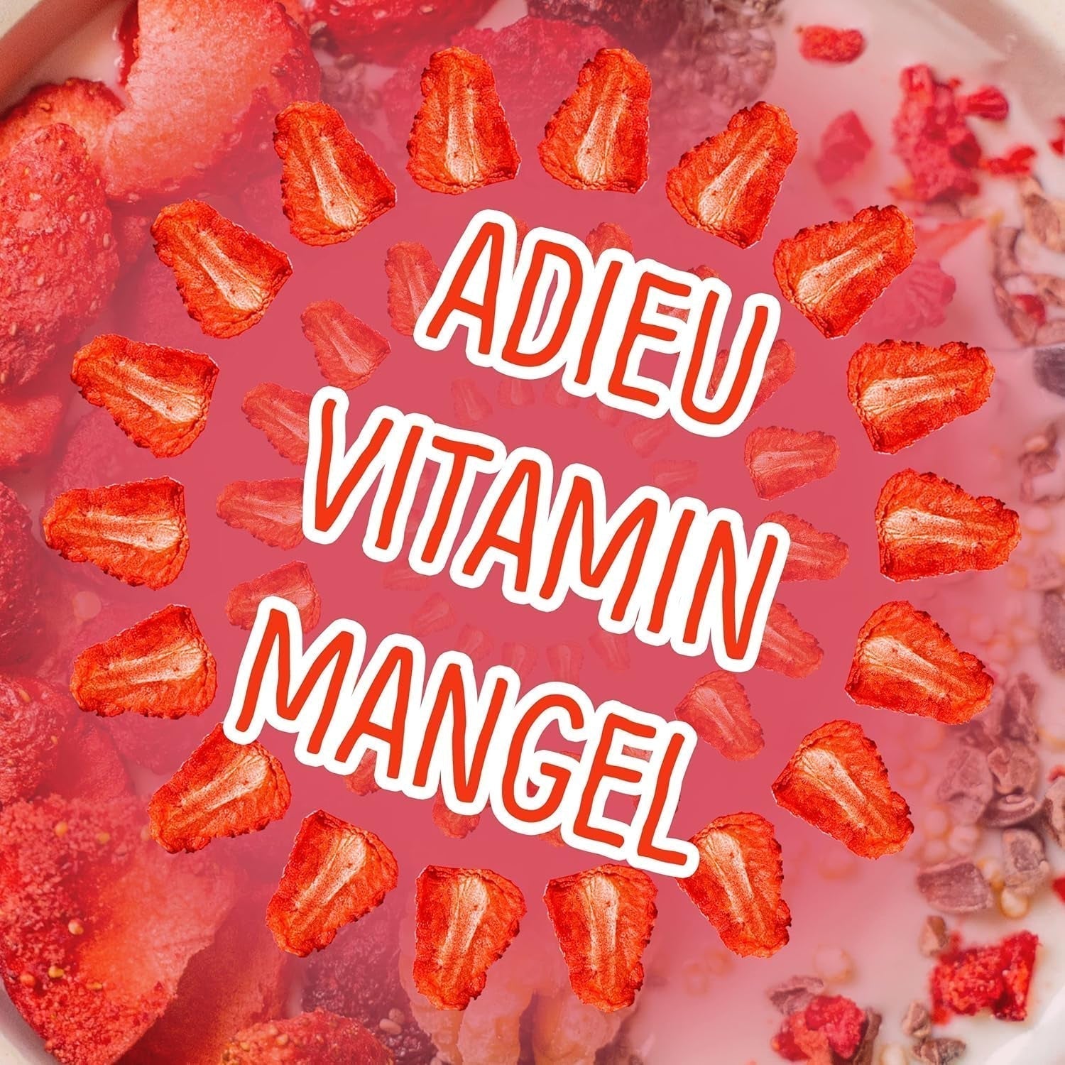 Biologische gevriesdroogde aardbeien: 70g gedroogde aardbeien voor smoothie bowls, muesli, paptoppings - gevriesdroogde bessen zonder toegevoegde suiker - gevriesdroogde aardbeien - NutriPur fruit Gedroogde producten Naty Shop