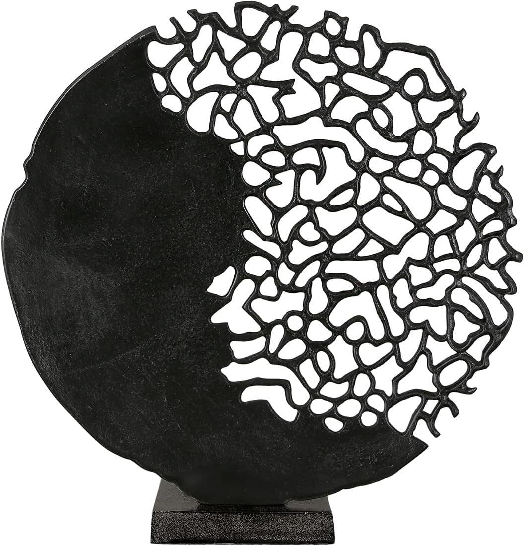 Casablanca modern design GILDE sculptuur Osaka zwart H: 44 cm B: 41 cm D: 10 cm 43491 Beeldjes en sculpturen Naty Shop Zwart Hoogte 44 cm