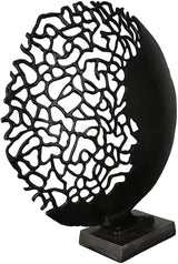 Casablanca modern design GILDE sculptuur Osaka zwart H: 44 cm B: 41 cm D: 10 cm 43491 Beeldjes en sculpturen Naty Shop