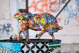 Casablanca decoratief stierdierbeeldje - gemaakt van kunsthars in street art design - kleur: veelkleurig hoogte 27 cm Beeldjes en sculpturen Naty Shop