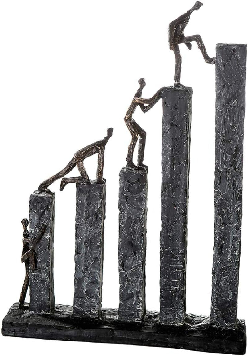 Casablanca decoratief sculptuur beeldje - Gemaakt van kunsthars - Model: Patience - Kleuren: Brons Zwart - Decoratief woonkamer - Hoogte 41 cm Beeldjes en sculpturen Naty Shop Verhogen