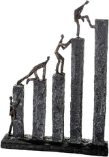Casablanca decoratief sculptuur beeldje - Gemaakt van kunsthars - Model: Patience - Kleuren: Brons Zwart - Decoratief woonkamer - Hoogte 41 cm Beeldjes en sculpturen Naty Shop Verhogen