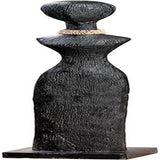 Casablanca groot decoratief beeld - aluminium hout rond beeld kleur: natuurlijk zilver - woonkamerdecoratie verjaardagscadeau hoogte 46 cm Beeldjes en sculpturen Naty Shop Zwart Hoogte 86 cm