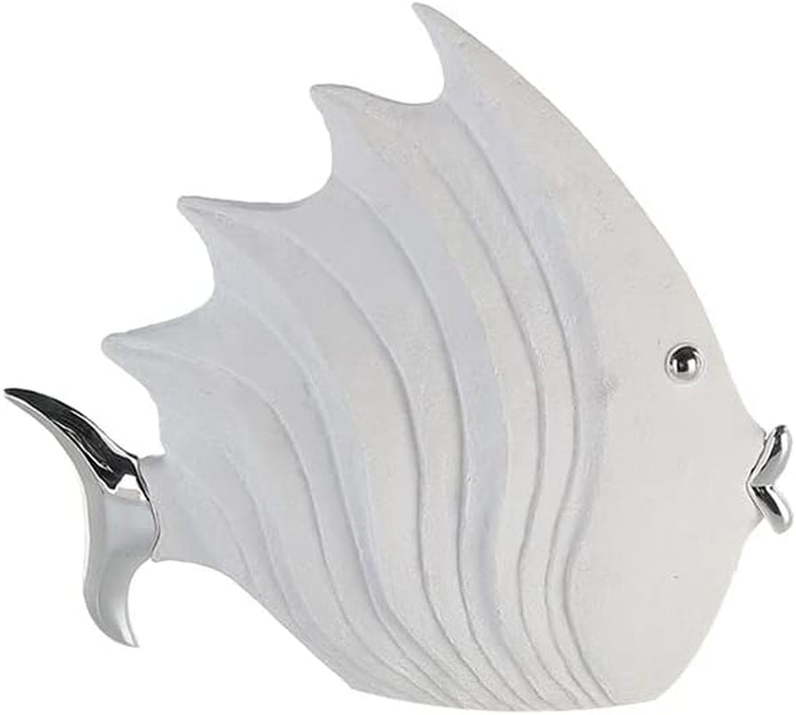 Casablanca Sculptuur - Decoratief beeldje van een koppel - Polyresin - Kleur: antiek zilver Hoogte 25 cm Beeldjes en sculpturen Naty Shop Wit Hoogte 26 cm