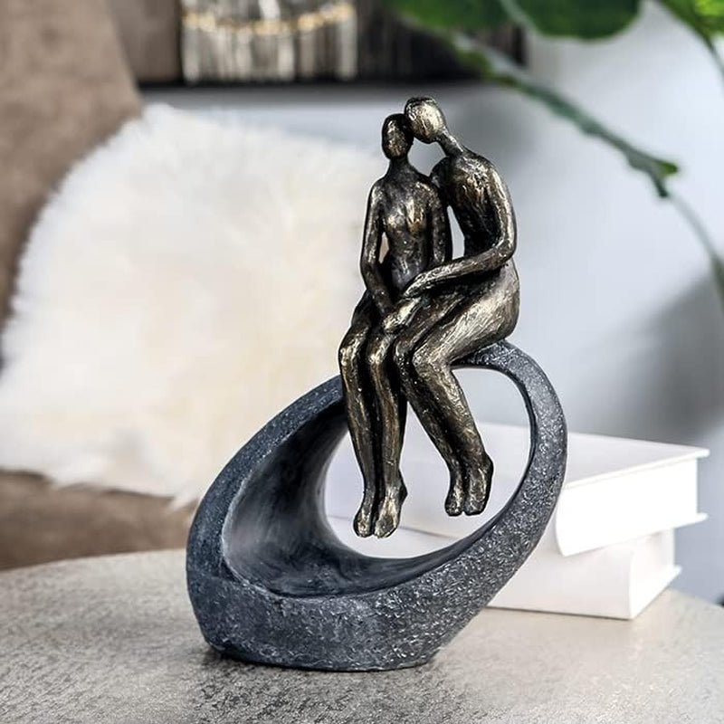 Casablanca - Beeld - Decoratief beeldje - Moment - Koppel - Poly - gekleurd brons - 27 x 19 cm Beeldjes en sculpturen Naty Shop