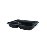 Thermobraadpan 3 vakken en Transparant Deksel, Set van 10 stuks Horeca Nati Shop