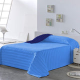 PETTI Artigiani Italiani - Dekbed voor eenpersoonsbed, dubbelzijdig dekbed, lentedekbed, nachtblauw, wit, 100% Made in Italy Dekbedden en dekbedden Naty Shop Blue Bedmaat 140 (240X260 Cm)