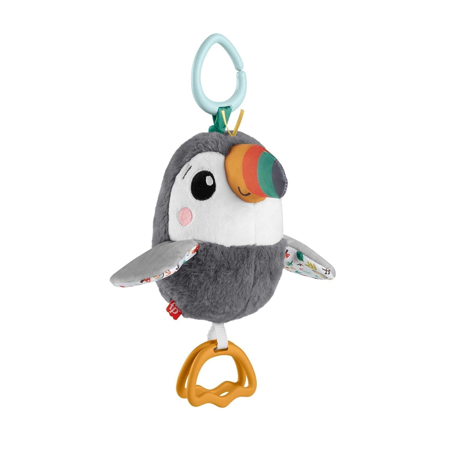 FISHER-PRICE Flap & Go Toekan - Wandelwagenknuffel bevordert de fijne motoriek en zintuiglijke vaardigheden bij pasgeborenen vanaf de geboorte HNX66 Babyspeelgoed Naty Shop Standaardtitel