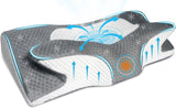 IDEA Kussen Memory Foam Kussen, Ergonomisch Kussen Orthopedisch Kussen Nekpijn, Slaapkussen voor Zijrug- en Buikpijn, Nekkussen Anti Snurken Kussen voor Volwassenen Cervicale Orthopedische Kussens Naty Shop